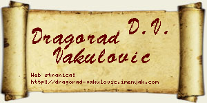 Dragorad Vakulović vizit kartica